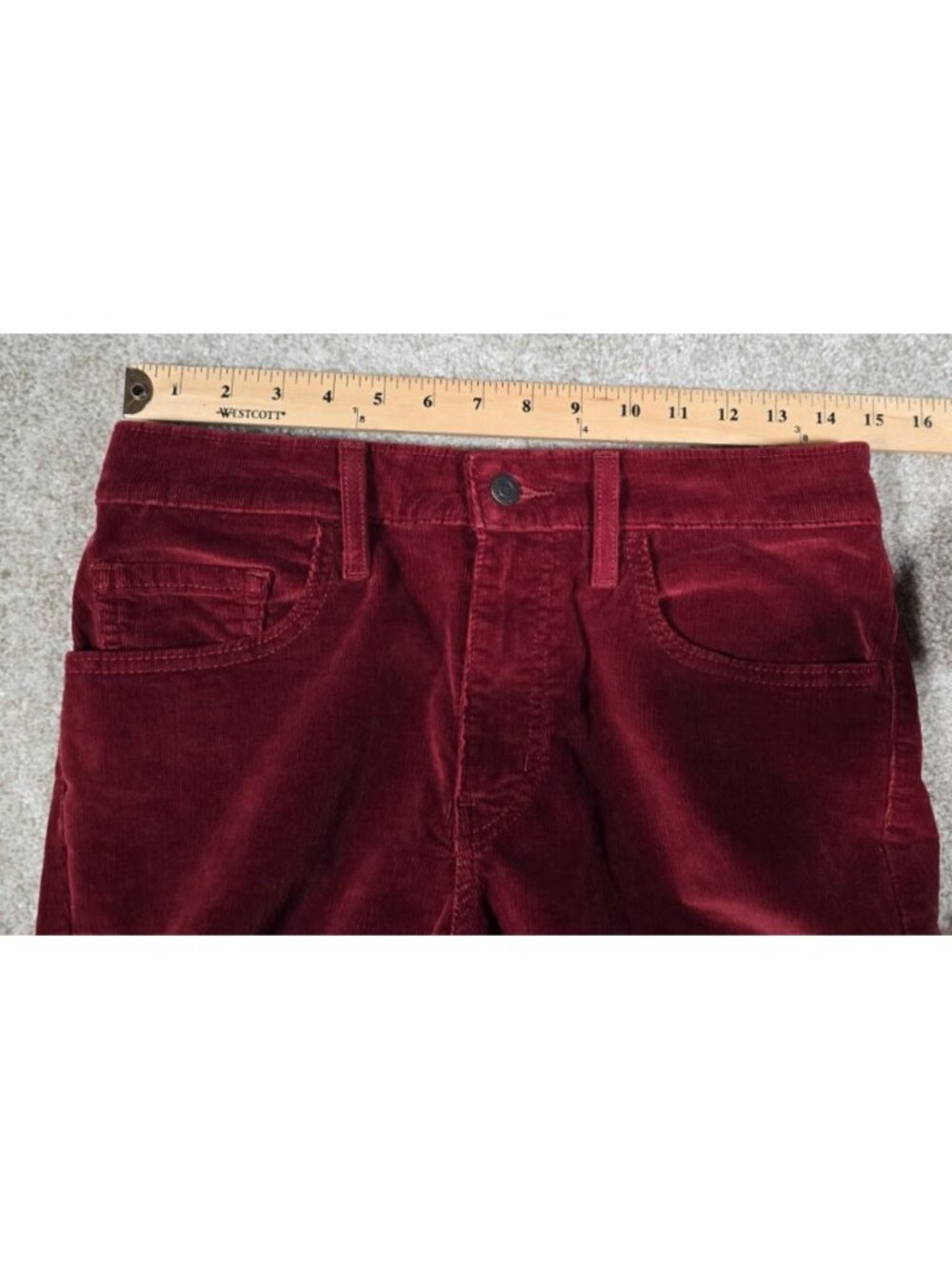 Levi's 725 Red Corduroy Stretch High Rise Bootcut Jeans Western Boho Women's 28 - Picture 6 of 16